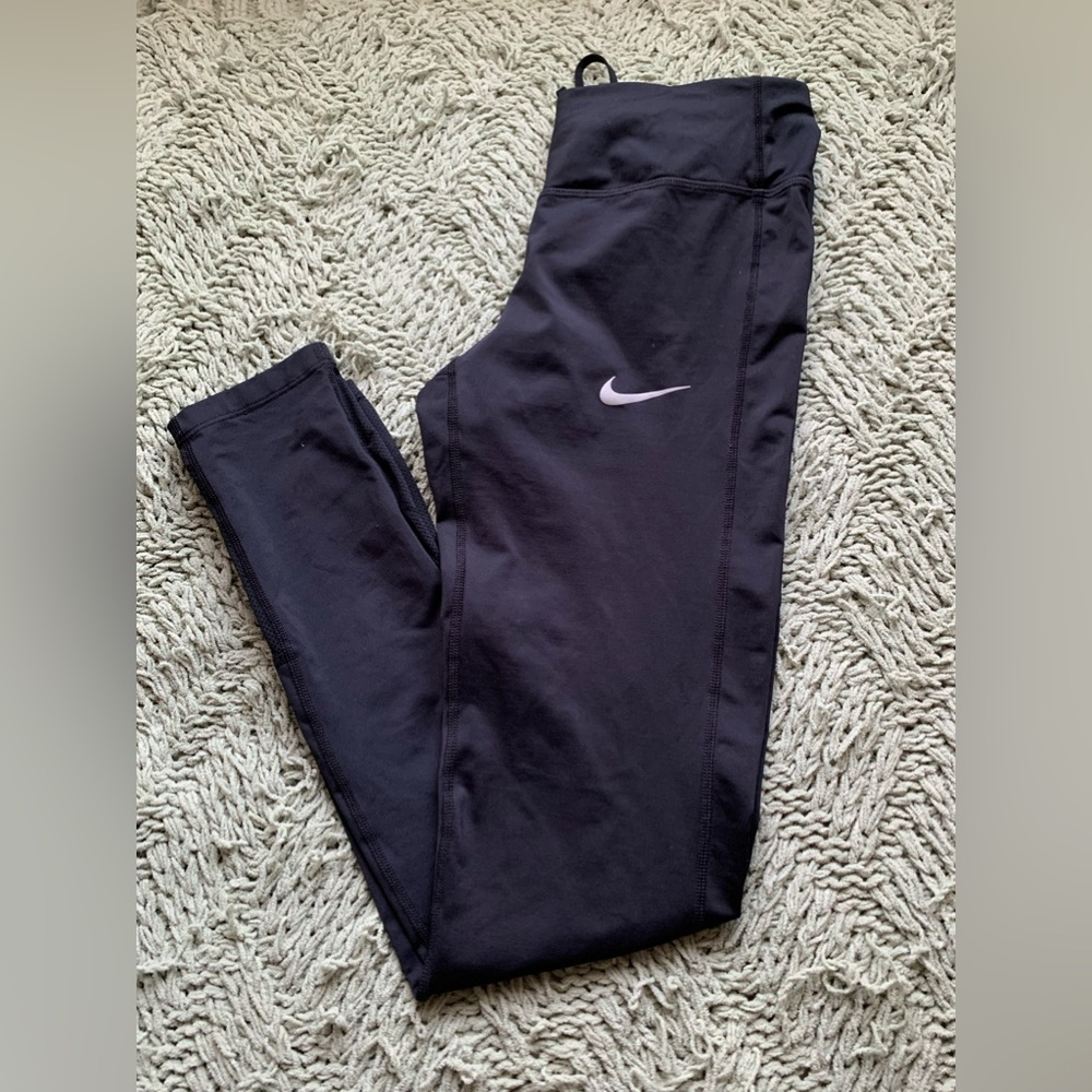 Nike Dri-Fit Black Drawstring Leggings, size xs